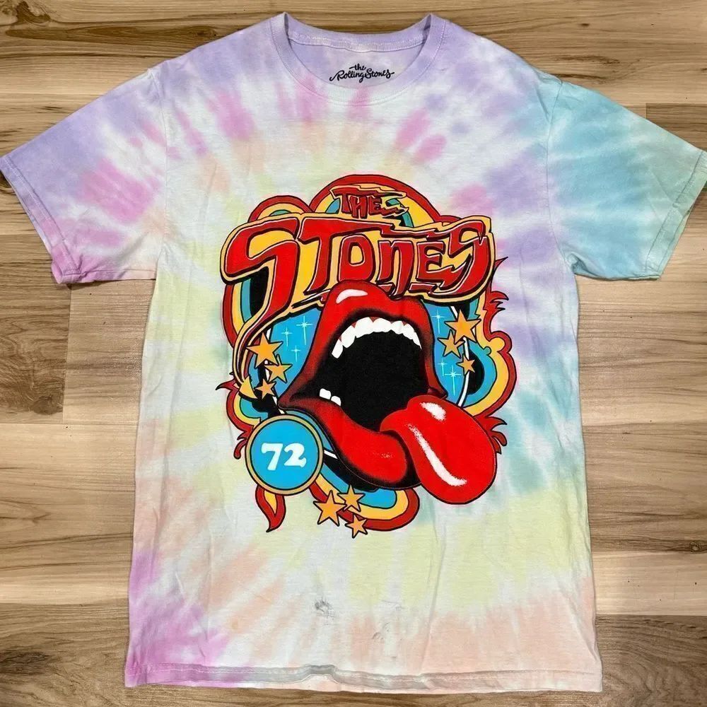 The Rolling Stones Tie Dye Graphic Tee Shirt Women’s Medium